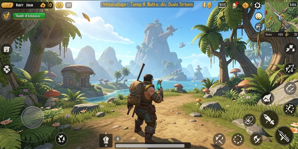 Gameplay seru di dunia terbuka yang luas dan interaktif.