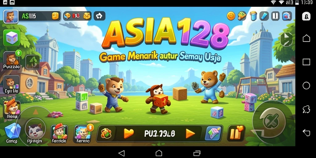Tampilan gameplay puzzle menantang dari ASIA128.