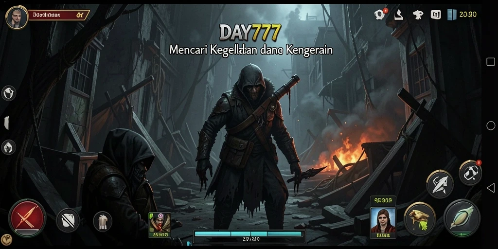 Screenshot DAY777 menampilkan momen menegangkan dalam gameplay horor.