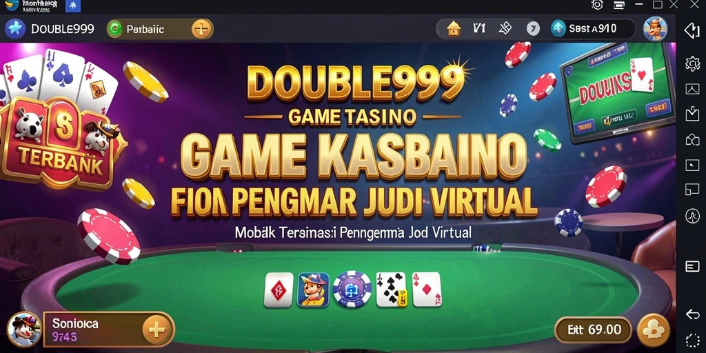 Screenshot utama DOUBLE999 menampilkan gameplay Kasino yang seru dan menegangkan.