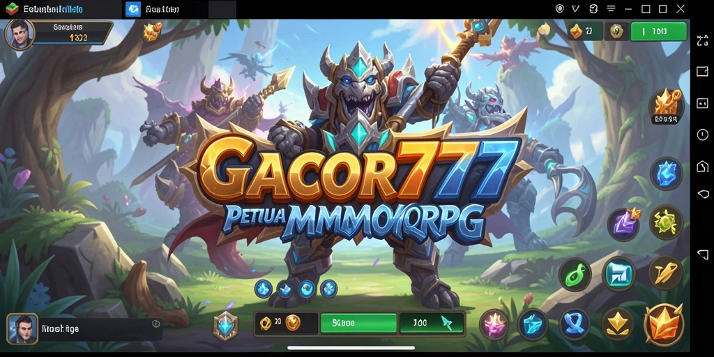 Screenshot GACOR777 menampilkan aksi seru dalam permainan MMORPG.