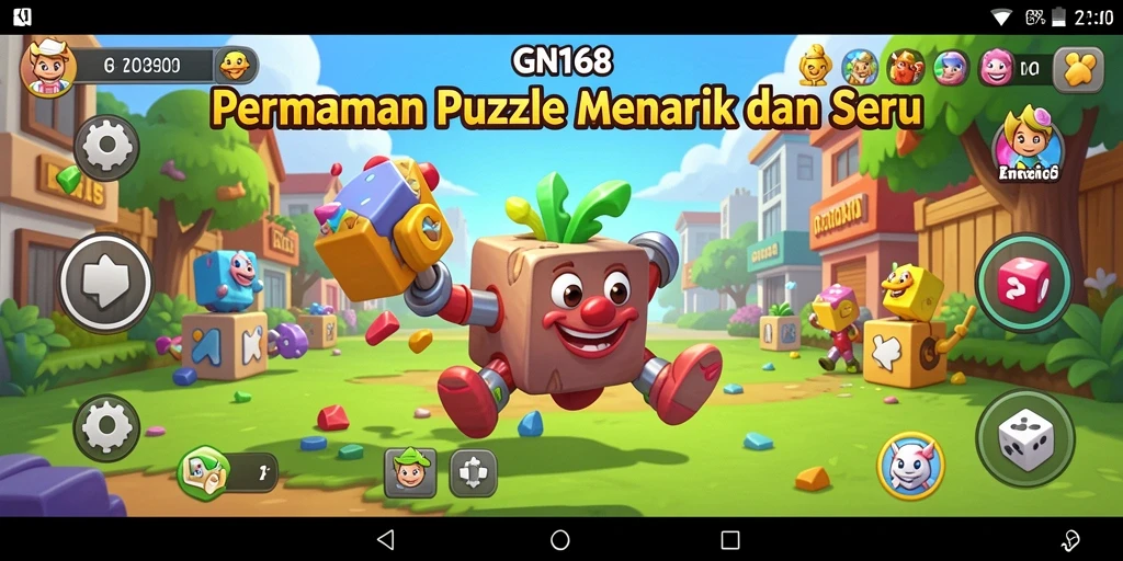 Screenshot gameplay menarik dari GN168 dengan tantangan puzzle.
