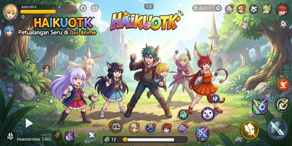 Menampilkan gameplay seru dari HAIKUOTK dengan karakter Anime yang keren.