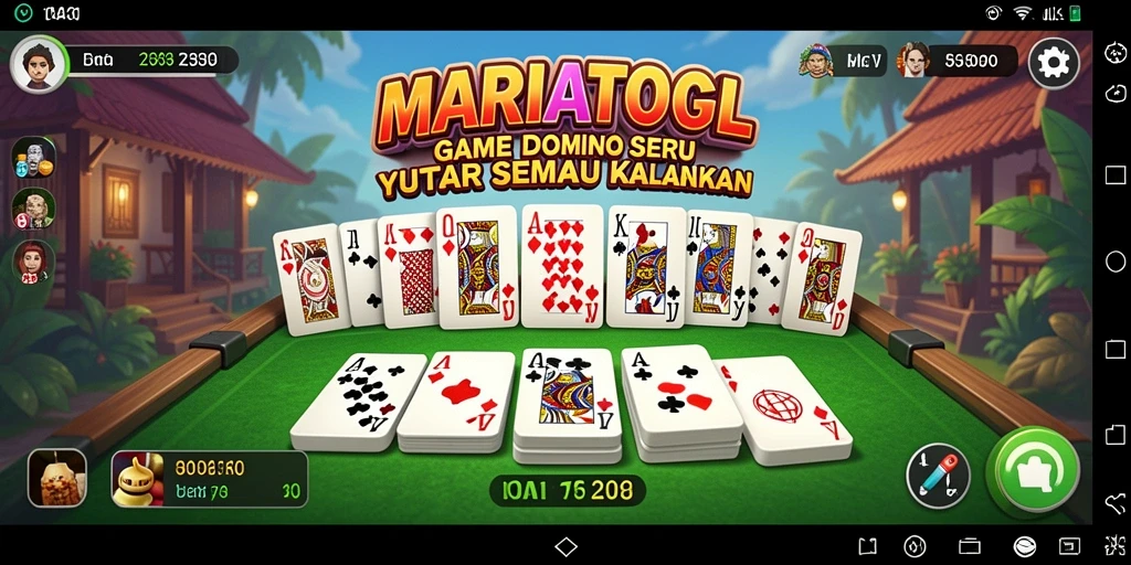 Screenshot gameplay MARIATOGL yang seru di dalam permainan Domino.