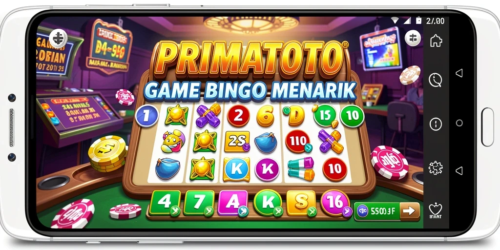 Tampilan gameplay menarik dari game Bingo PRIMATOTO.