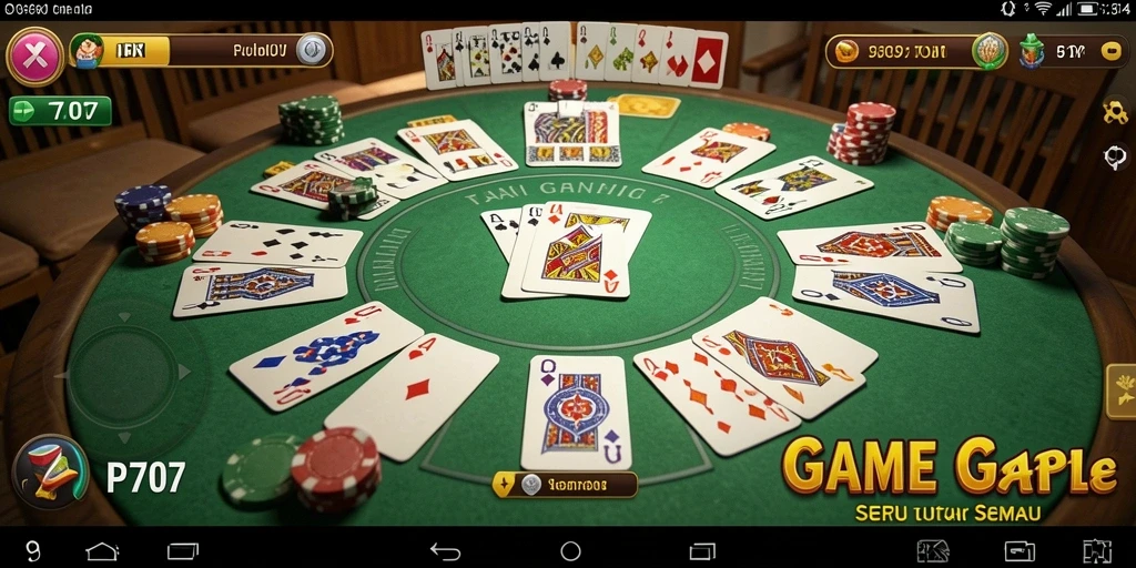 Gameplay PT707 yang menarik dan seru dalam permainan Gaple.