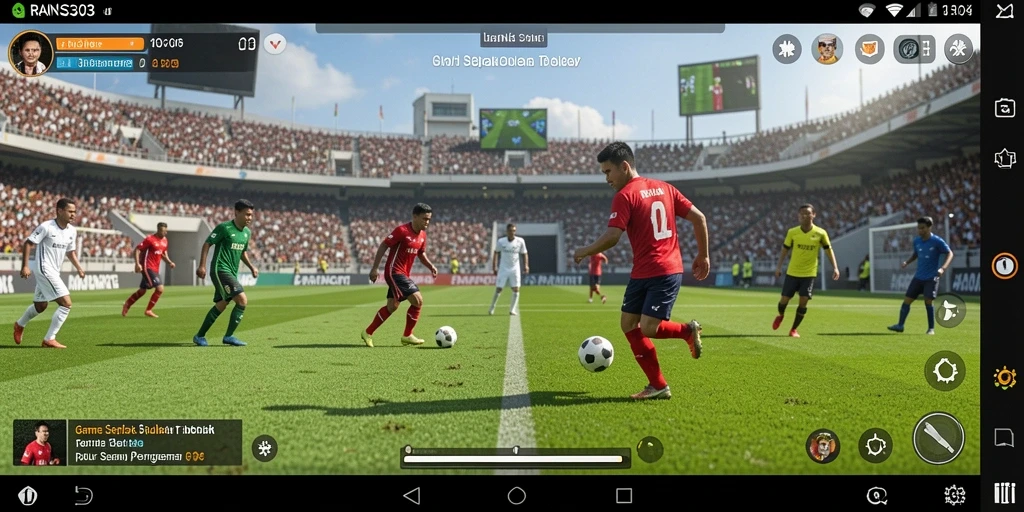 Screenshot RANS303 menampilkan aksi seru dalam permainan sepak bola.