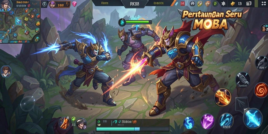 Gameplay MOBA seru dan penuh strategi di RK88.