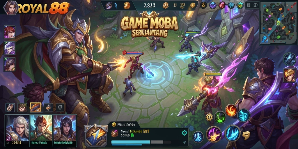 Tampilan gameplay seru dan strategis di ROYAL88.