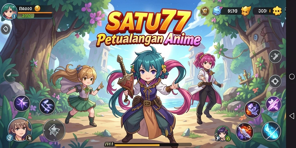 Tampilan gameplay penuh aksi dari SATU77.