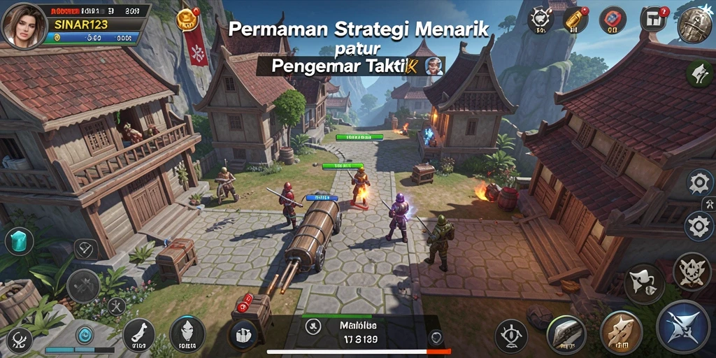 Tampilan antarmuka dan aksi strategi dalam SINAR123.