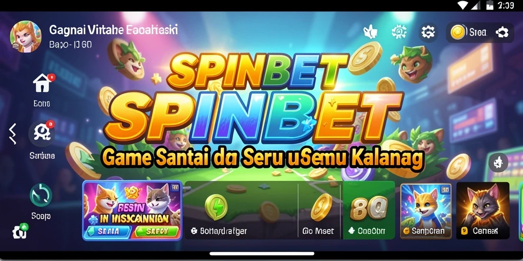Tampilan menyenangkan dari gameplay SPINBET yang penuh warna.