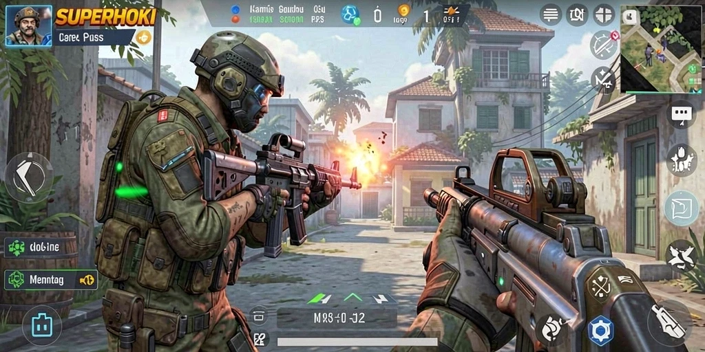 Gameplay SUPERHOKI yang intens dan seru ditampilkan di sini.