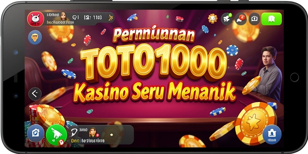 Screenshot TOTO1000 menampilkan gameplay menarik di kasino virtual.