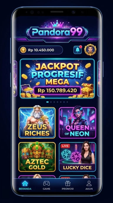 Tampilan antarmuka pandora99 yang menarik dan mudah dinavigasi.